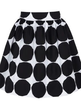 Banana Republic Black & White Large Dot A-Line Skirt